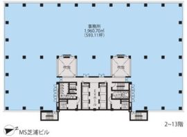 MS芝浦ビル 9階 間取り図