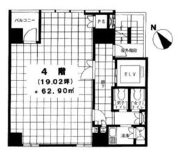 京橋東邦センタービル 4階 間取り図