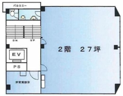 冨田ビル(日本橋) 2階 間取り図