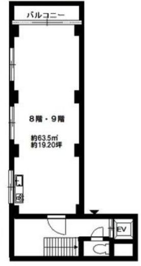 リバティー5号館 8階+9階 間取り図