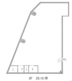 ミノルビル 3階 間取り図
