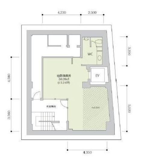 元赤坂MIビル B1階 間取り図