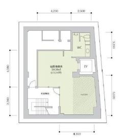 元赤坂MIビル B1階 間取り図