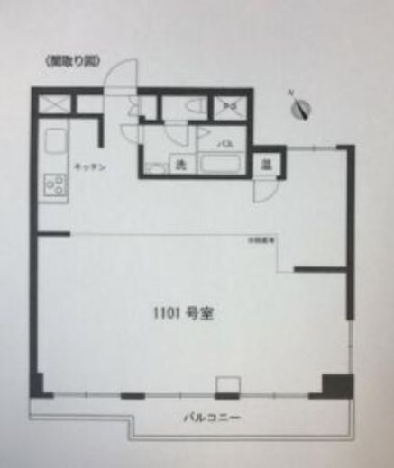 ノア渋谷 1101 間取り図