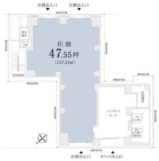 RBM銀座ビル 1階(店舗) 間取り図