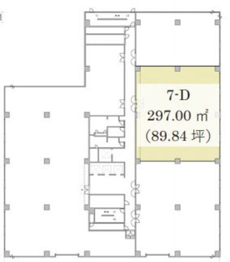 ウノサワ東急ビル 7階D 間取り図