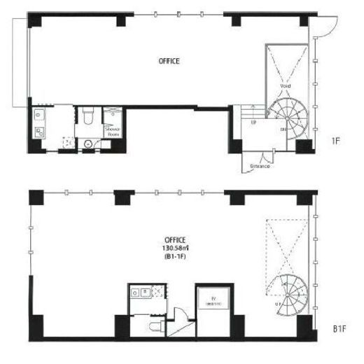 SygnForm南青山 B1階+1階 間取り図