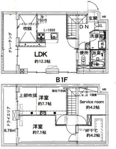 ミライエ表参道 103 間取り図