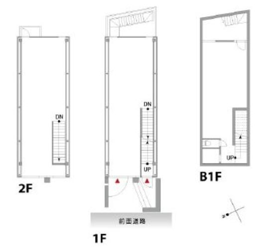 ニュースポット原宿 B1階～2階 間取り図