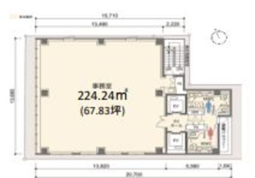 S-GATE FIT 八丁堀 1階 間取り図