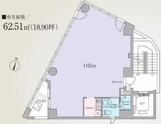 美松ビル 9階 間取り図