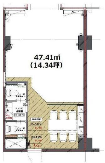 アルベルゴ乃木坂 502 間取り図