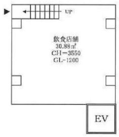 REB人形町ビル B1階 間取り図