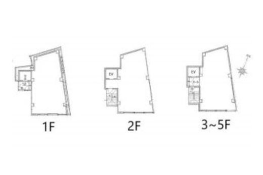 ARISTO渋谷(旧:ファザーランド渋谷Ⅱ) 1階-5階 間取り図