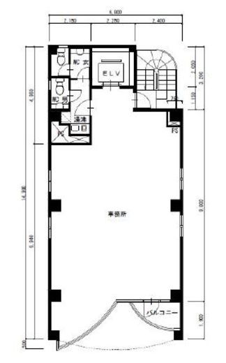 翔和第7神田ビル（旧:MECビル） 2階 間取り図