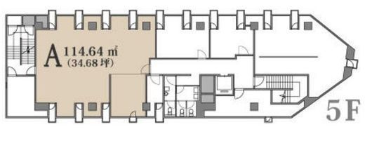 赤坂フローラルプラザビル 5階A 間取り図