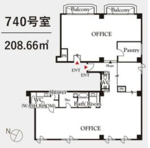 ペガサス青山 740 間取り図