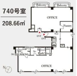 ペガサス青山 740 間取り図