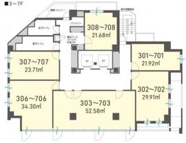H1O渋谷神南 5階 間取り図