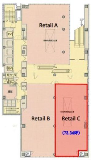 デジタルゲートビル 2階C 間取り図
