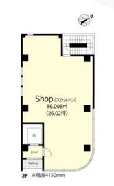 青山MYビル 2階店舗 間取り図