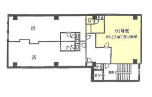 新倉ビル 91号室 間取り図