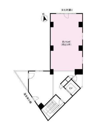清水ビル(渋谷) 7階B 間取り図