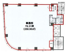 内神田OSビル 4階 間取り図