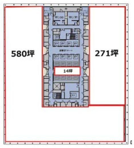 KANDA SQUARE 14階2 間取り図