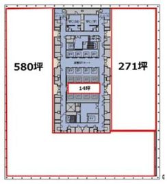 KANDA SQUARE 14階2 間取り図