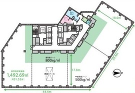 モメント汐留(店舗・事務所) 3階1 間取り図