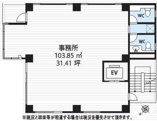 セシア千駄ヶ谷ビル 6階 間取り図