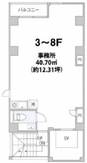 リヨンドール秋葉原 4階 間取り図