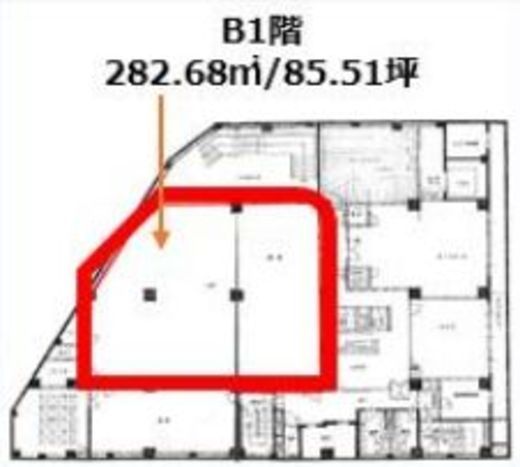 新川K・Tビル B1階分割 間取り図