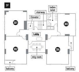 プレミアムオフィス麹町 3階 間取り図