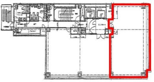 Daiwa八丁堀駅前ビル 2階B 間取り図