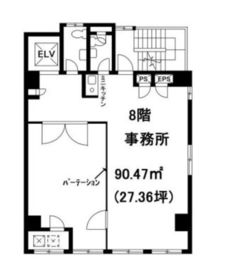 花岡ビル 8階 間取り図