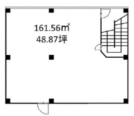 銀座サニービル 西側2階 間取り図