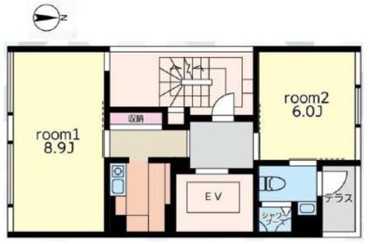 西麻布3243 7階 間取り図