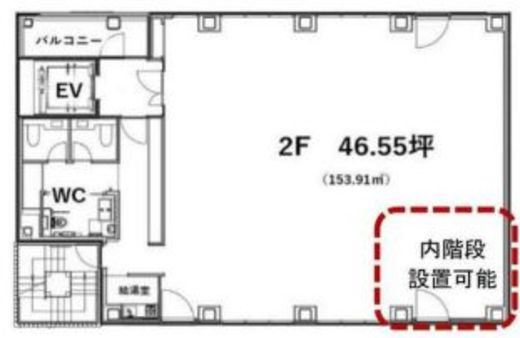 LINEVIEW京橋 2階 間取り図