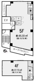 エスポアールビル(旧:隠岐ビル) 5階+4階 間取り図