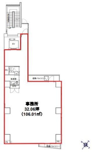 GINZA-A5 5階 間取り図