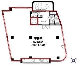 渋谷本町ビル 2階 間取り図