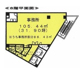 メアリヒト御茶ノ水ビル 6階 間取り図