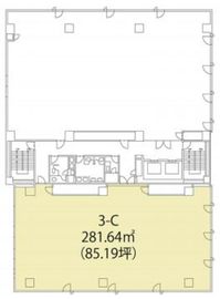 A-PLACE渋谷南平台(旧:日交渋谷南平台ビル) 3階C 間取り図