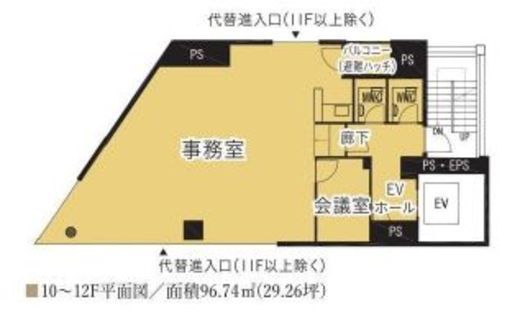 市ヶ谷科学技術イノベーションセンタービル 10階 間取り図
