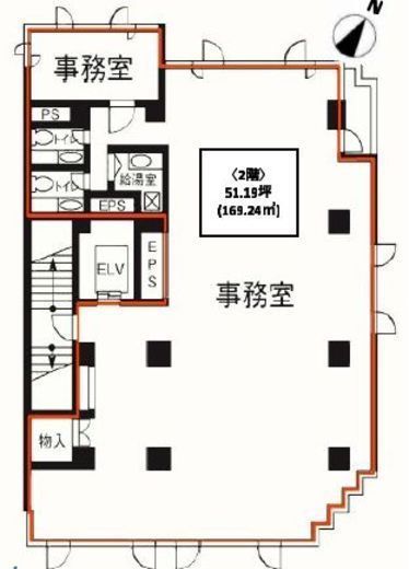 F93 Nanpeidai 2階 間取り図