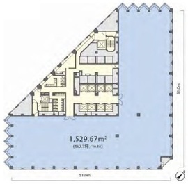 城山トラストタワー 23階2 間取り図