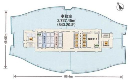 汐留シティセンター 3306 間取り図