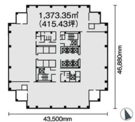 NBF品川タワー B213 間取り図